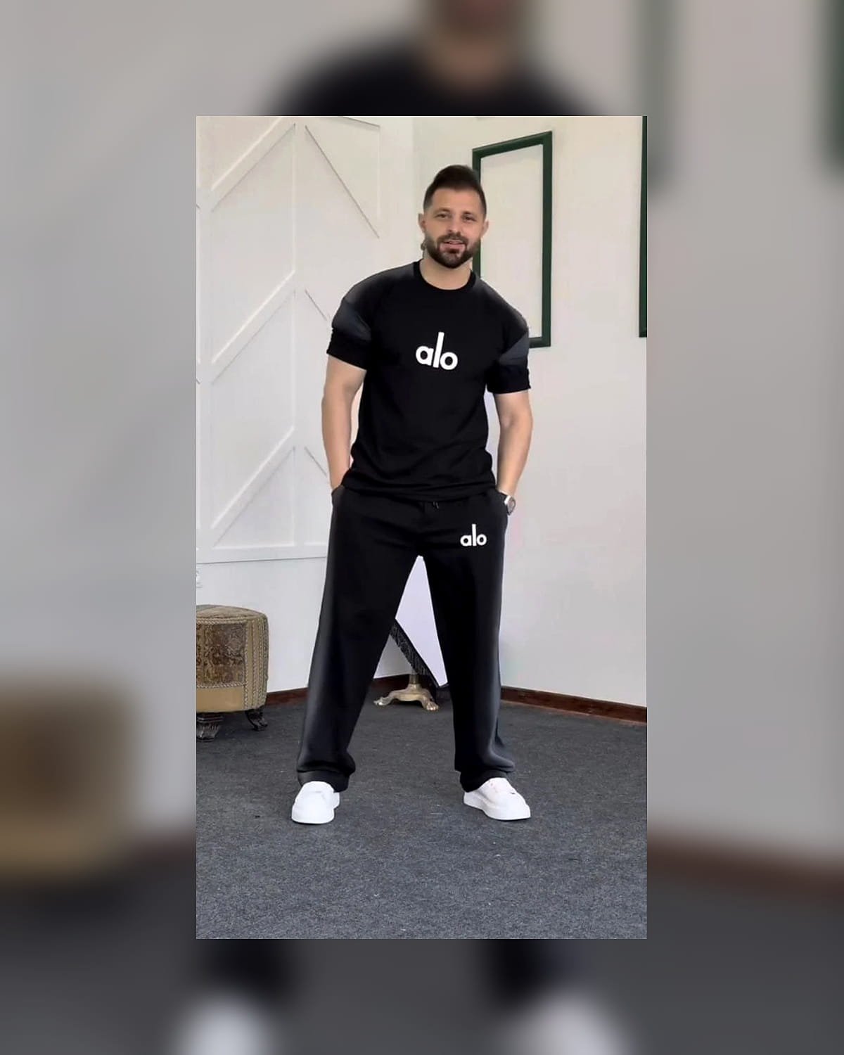01_alo_pants_1200x1500 ترنج محجر ALO بنطلون رجالي بخامة ميلتون مبرد - الصورة 1