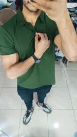 ⁦تيشيرت اسكوبا ياقة رجالي بخامة ليكرا مستوردة⁩ - الصورة ⁦3⁩