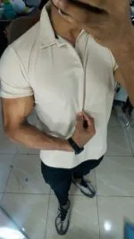 ⁦تيشيرت اسكوبا ياقة رجالي بخامة ليكرا مستوردة⁩ - الصورة ⁦4⁩