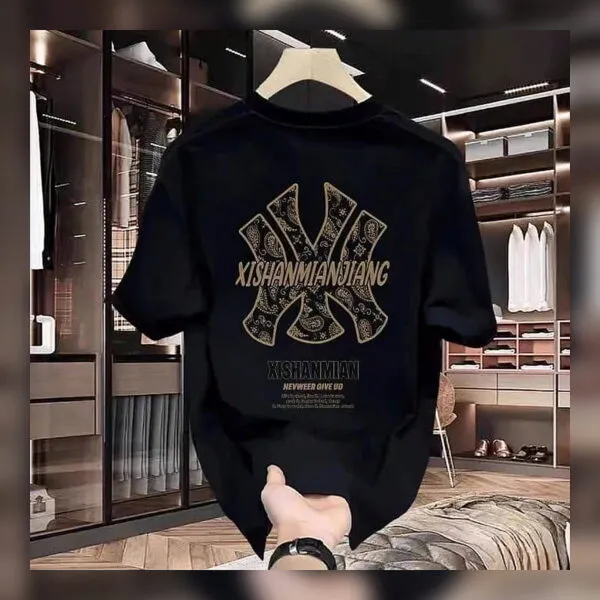 تيشيرت NY رجالي بخامة سينجل ليكرا