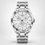⁦ساعة Tissot رجالي كرونوغراف بسير معدن – أسود / أبيض⁩ - الصورة ⁦2⁩